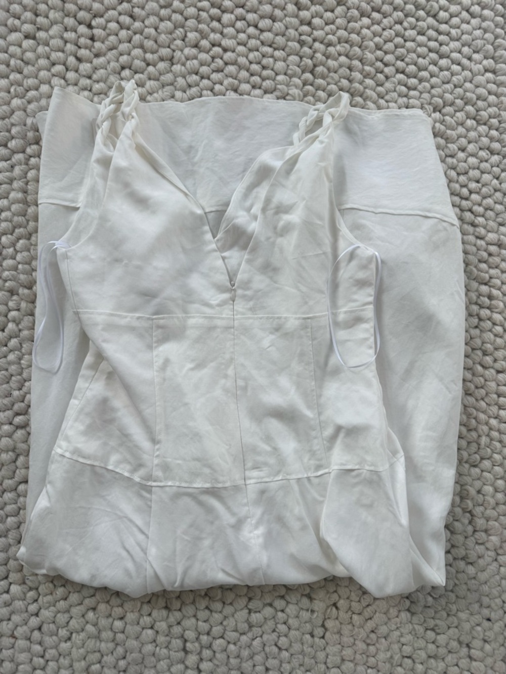 Mango White V-Neck Twisted Strap Maxi Dress - Picture 6 of 7